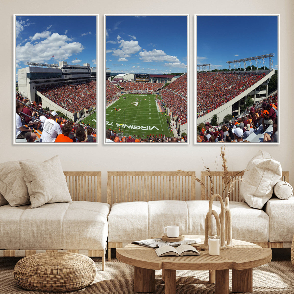 Virginia Tech Hokies Football Team Print - Blacksburg Lane