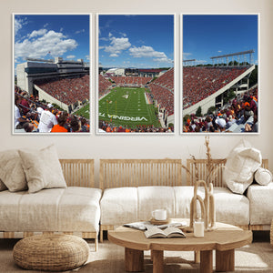 Virginia Tech Hokies Football Team Print - Blacksburg Lane
