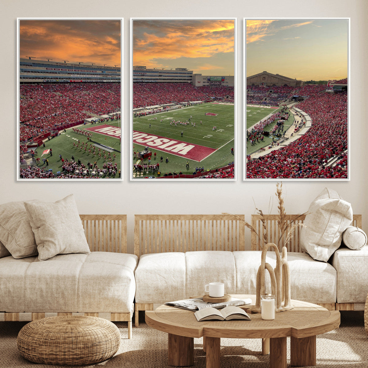 Camp Randall Stadium Wisconsin Badgers Large Wall Art Canvas