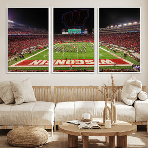 Wisconsin Badgers Football Team Print Canvas- Madison Camp
