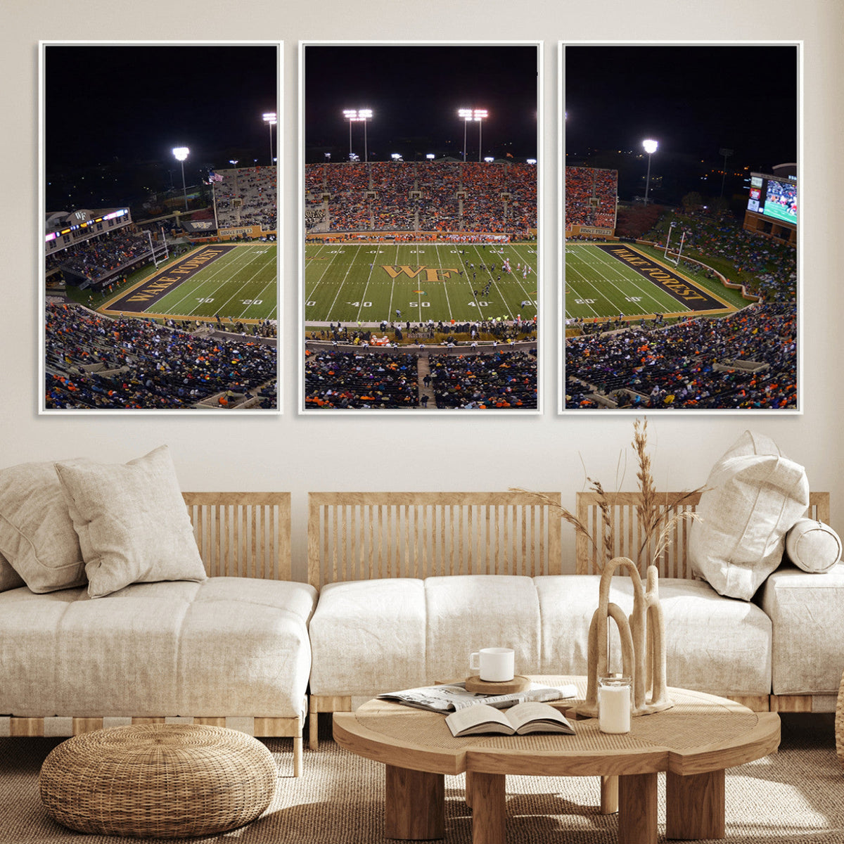 Demon Deacons Print Canvas, Football Team Print -