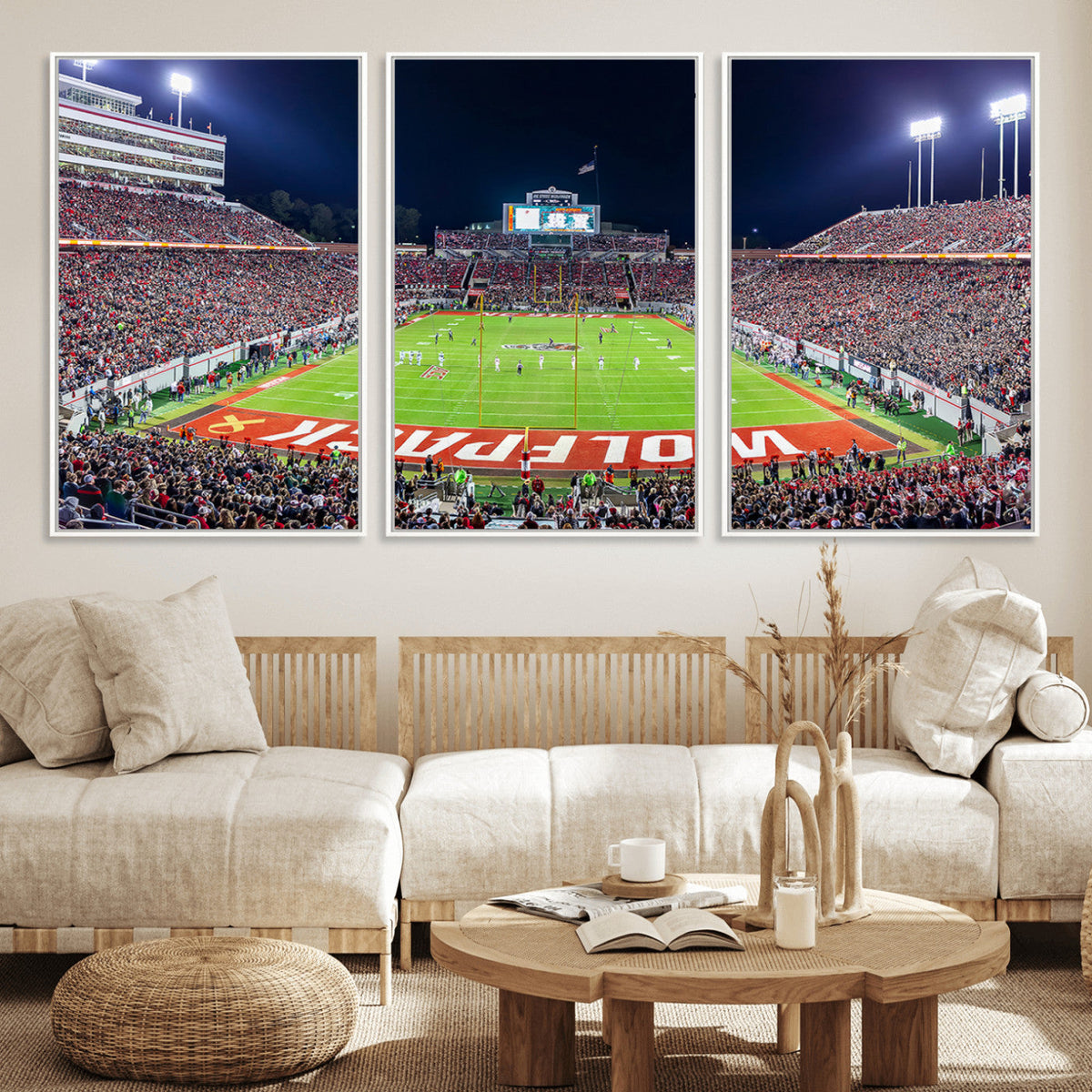 Wolfpack Football Team Print - Raleigh Carter-Finley Stadium