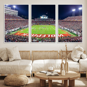 Wolfpack Football Team Print - Raleigh Carter-Finley Stadium