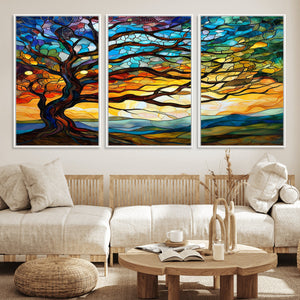Mosaic Tree Wall Art | Ready to Hang Stained Glass Style