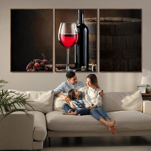 Red Wine and Bottle Canvas Print