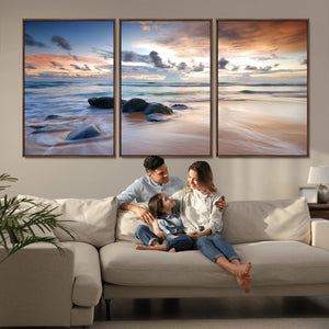 Serene Weather On The Beach Wall Art Canvas Print