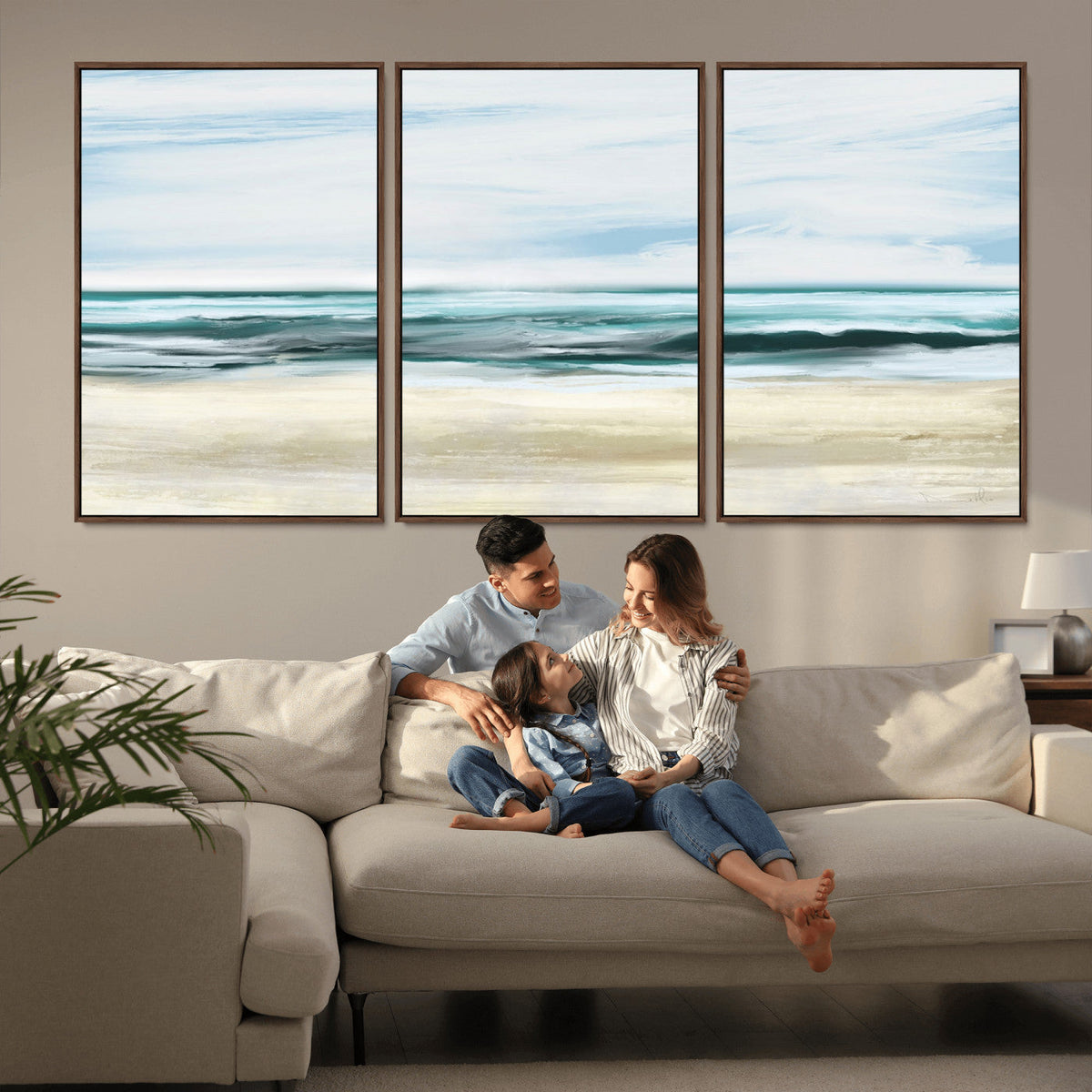 Ocean Abstract Wall Art Canvas Print