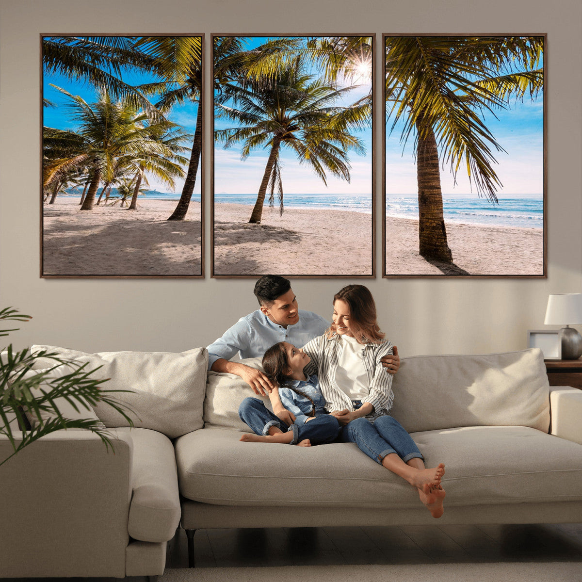 Palm Beach Tropical Island Wall Art Canvas Print