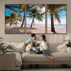 Palm Beach Tropical Island Wall Art Canvas Print