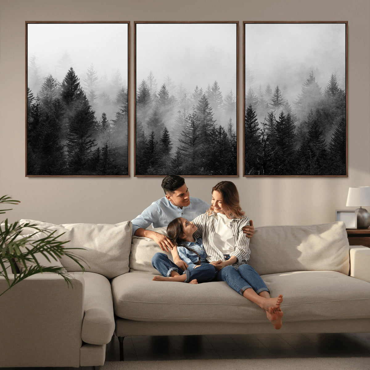 Fogy Forest Canvas Wall Art Print - Mountain Wall Art with