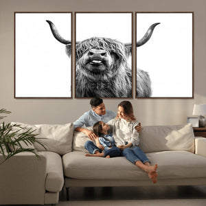 Fanny Scottish Highland Cow Cattle Art Print Farmhouse Wall