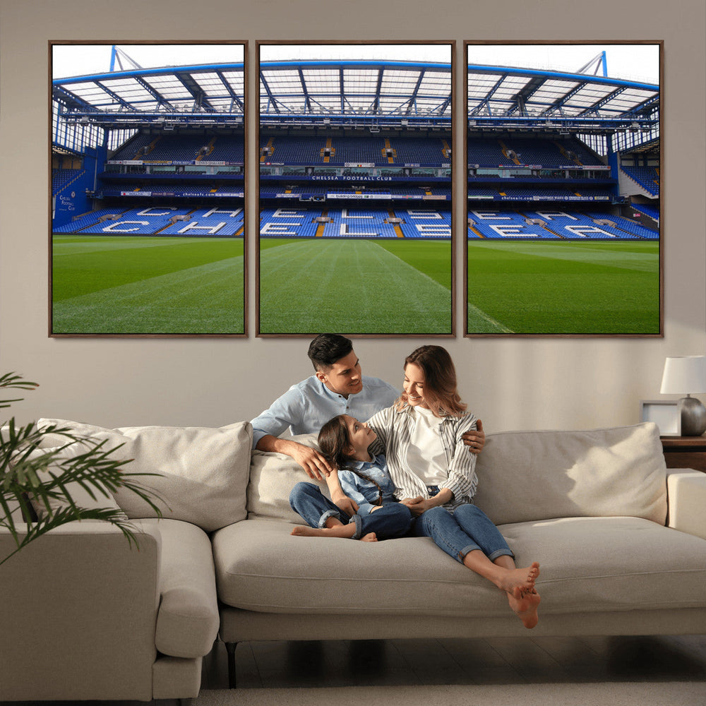Chelsea FC Soccer Team Print - Stamford Bridge Stadium Wall