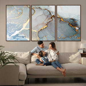 Large Abstract Marble Wall Art Canvas Print for Living Room