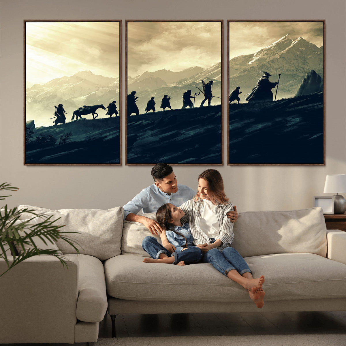 Fellowship Journey Wall Art – Fantasy Adventure Canvas Print