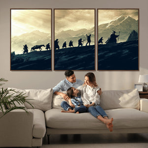 Fellowship Journey Wall Art – Fantasy Adventure Canvas Print