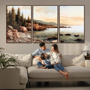 Serene Coastal View of Acadia National Park Wall Art -