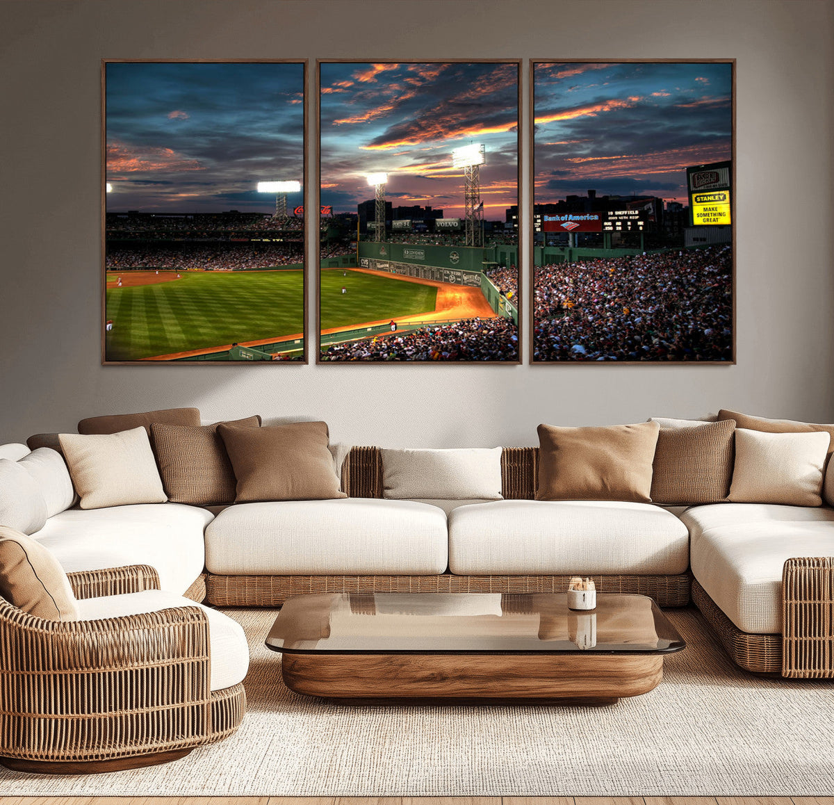 Fenway Park Wall Art Canvas Print | Large Baseball Stadium