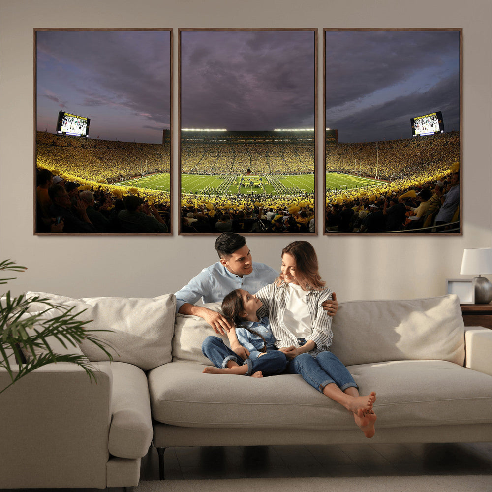 Michigan Wolverines Print - Michigan Stadium Wall Art Canvas