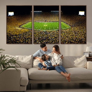 Stadium in Michigan Wall Art Canvas Print, Framed American