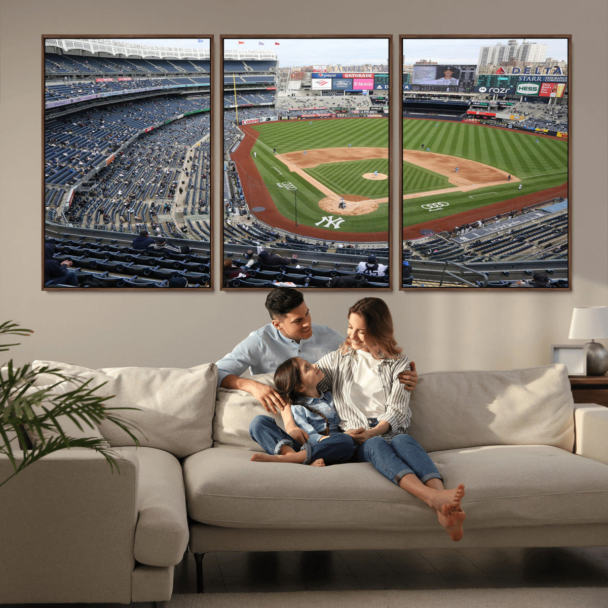 New York Yankees Baseball Team Print - Yankee Stadium Wall