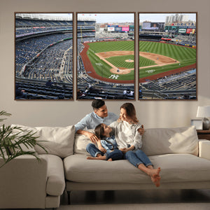New York Yankees Baseball Team Print - Yankee Stadium Wall