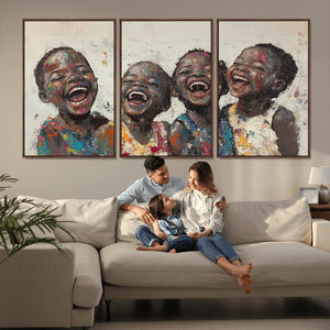 Shai Yossef Print - Joyful Childhood Canvas Wall Art -
