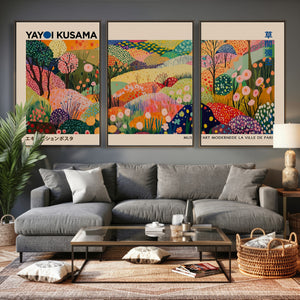 Yayoi Kusama Japanese Art Canvas Print, Abstract Art, Large