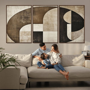 Wabi Sabi Abstract Wall Art | Geometric Modern Minimalist
