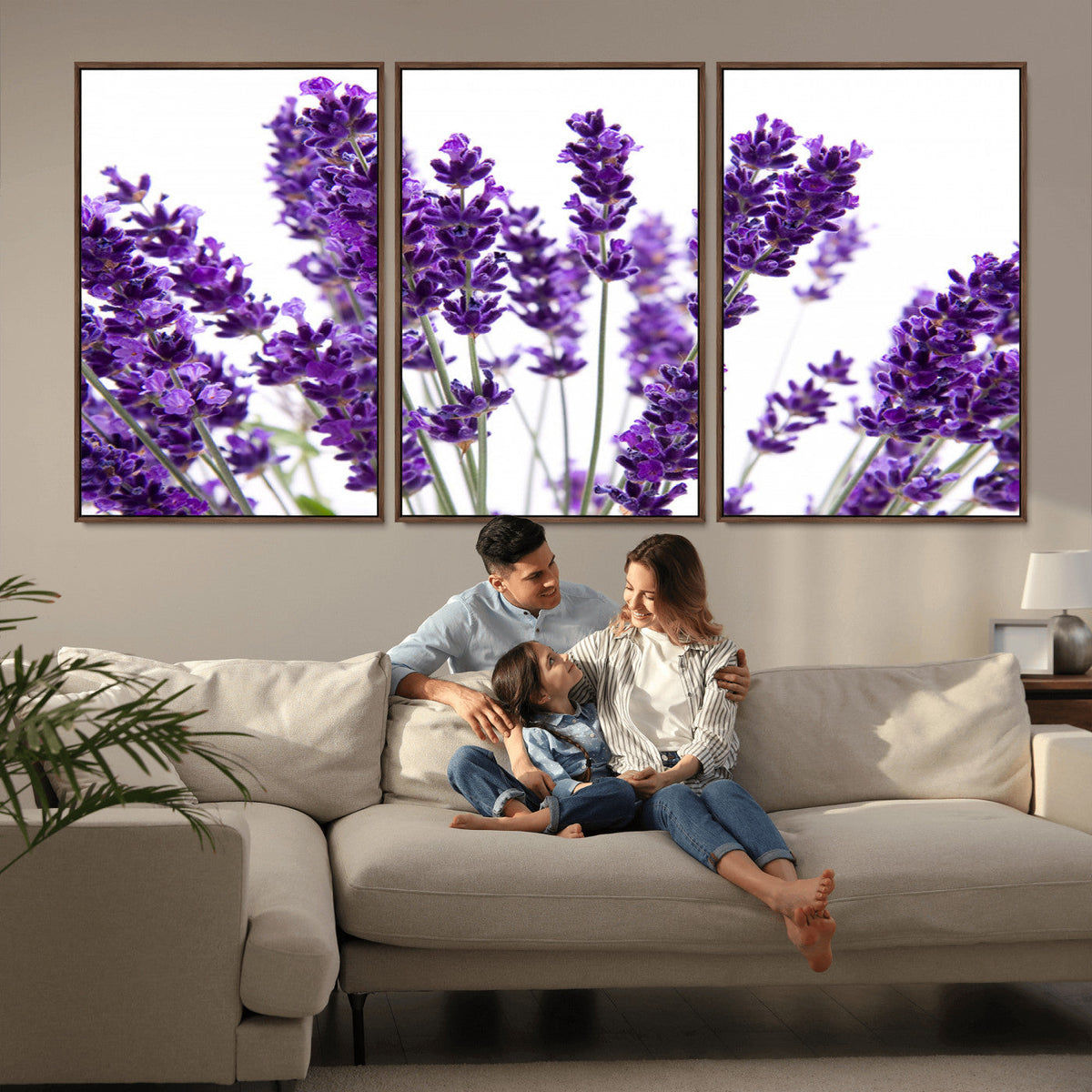 Lavender Flower Wall Art Canvas Print