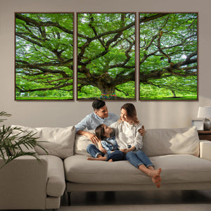 Oak Tree Wall Art Print, Forest Canvas Wall Art for Home and
