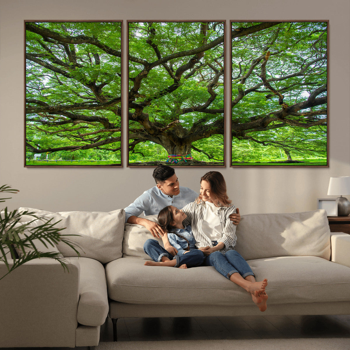 Angel Oak Tree Wall Art Canvas Print – Framed Majestic