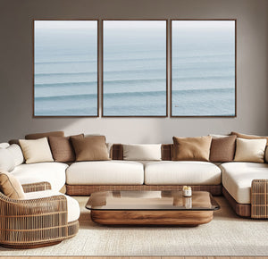 Ocean Waves Wall Art Canvas Print – Framed Solo Surfer Wave