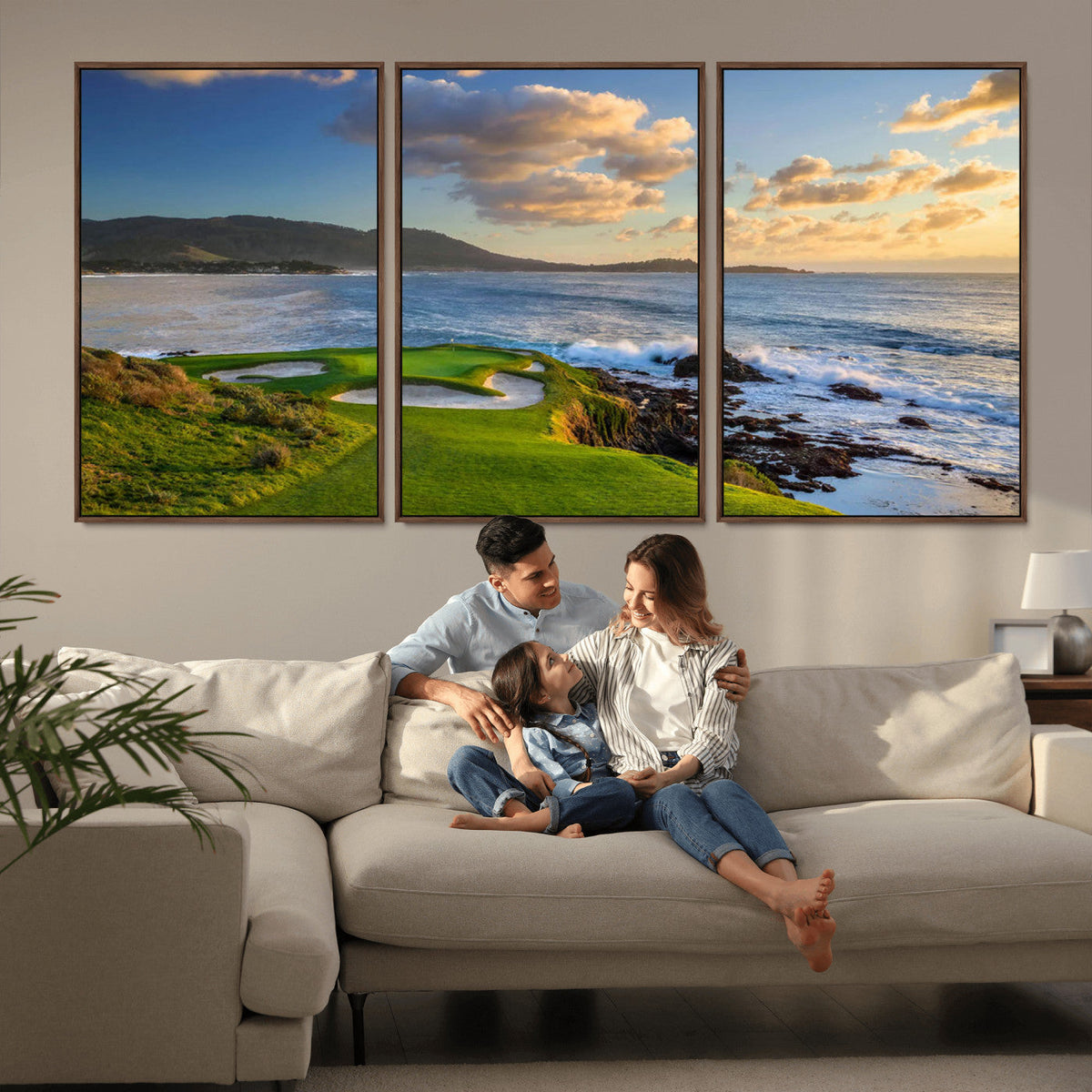 Pebble Beach Golf Links Wall Art Canvas Print – Iconic