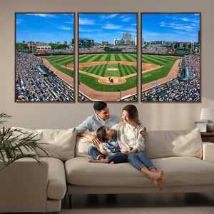 Wrigley Field Baseball Stadium Canvas Wall Art – Packed