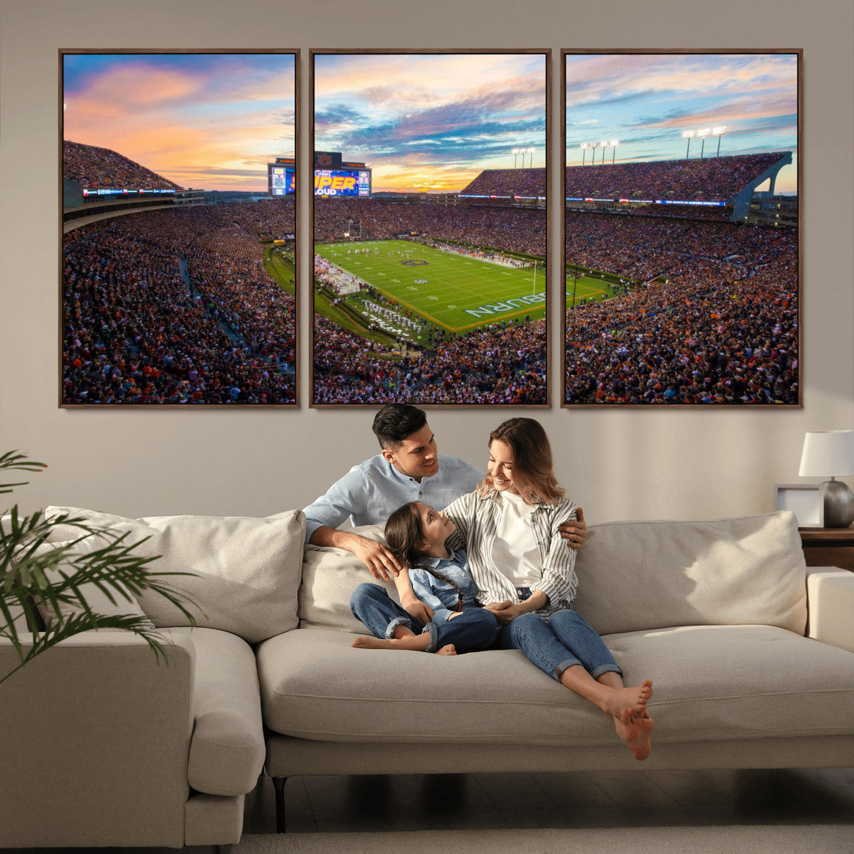 Jordan-Hare Stadium Wall Art Canvas Print, Football Stadium