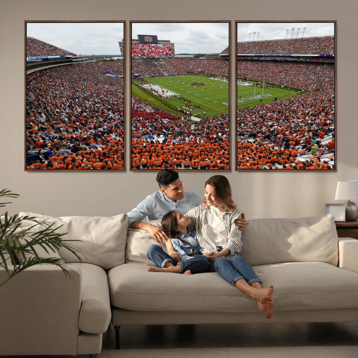 Jordan-Hare Stadium Wall Art Canvas Print, College Sports