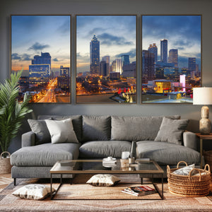 Atlanta Skyline Wall Art Canvas Print, Atlanta Downtown