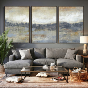 Abstract Neutral Landscape Painting Wall Art