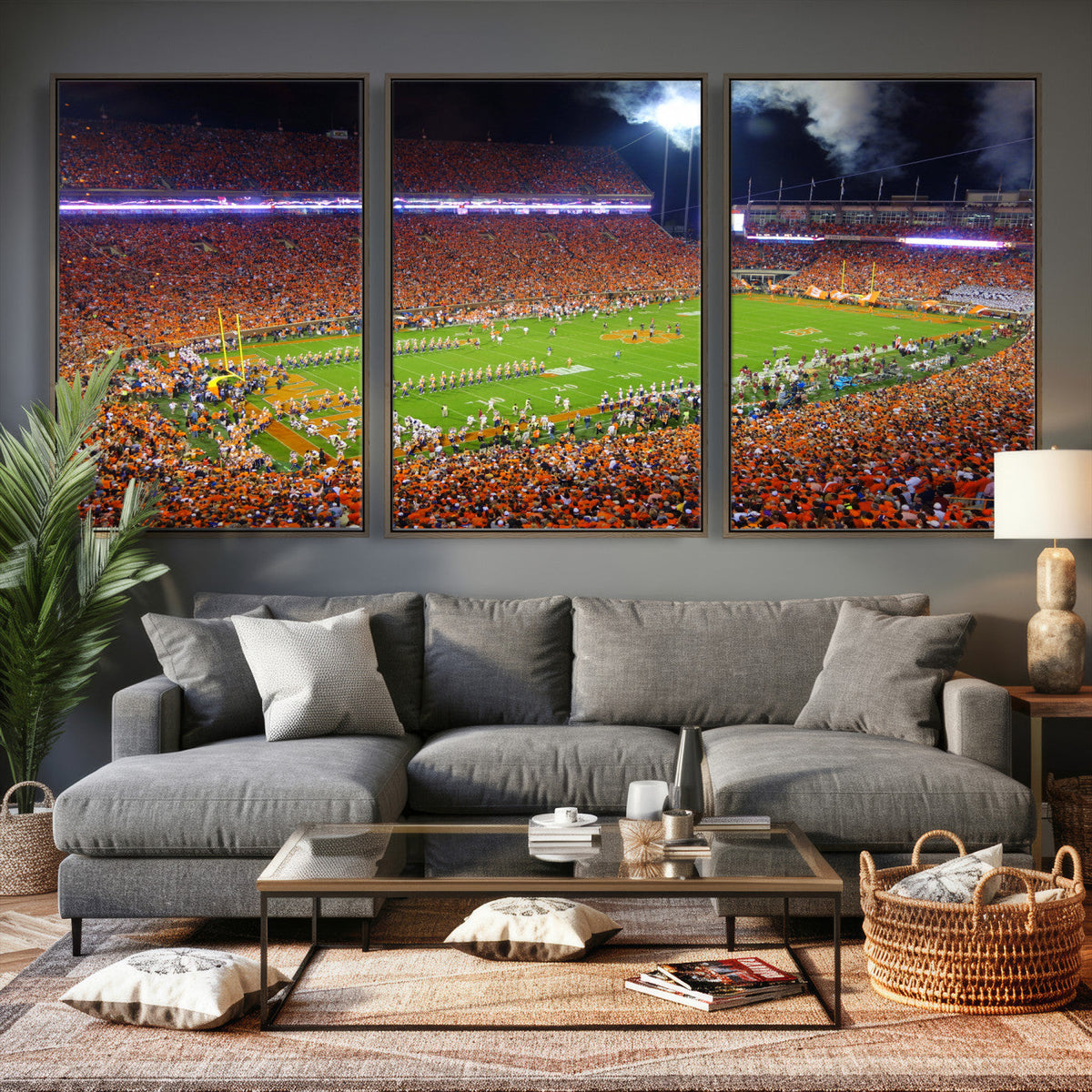 Clemson Football Stadium Wall Art Canvas Print, College