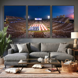 Oklahoma Sooners Memorial Stadium Wall Art Canvas Print,