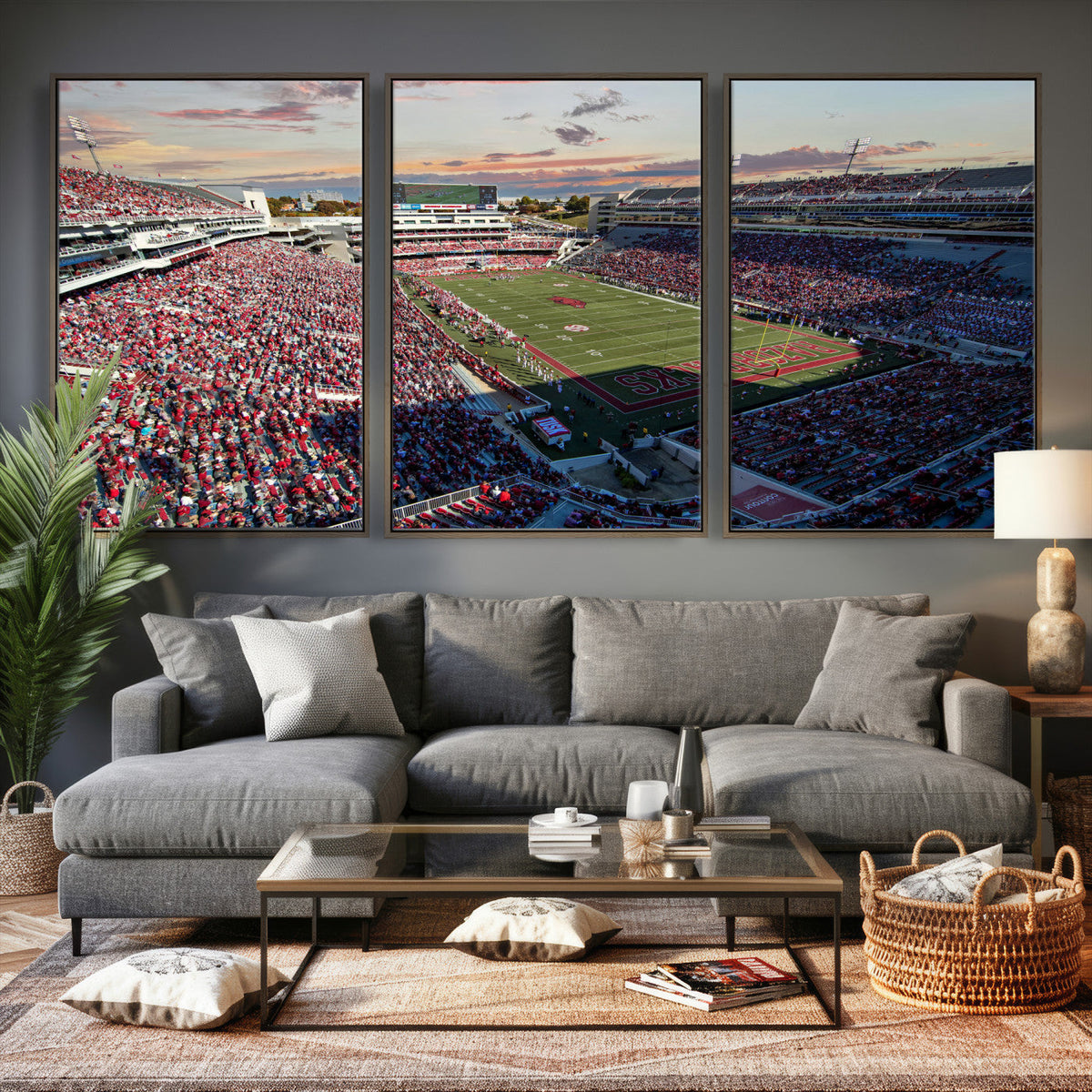 Donald W. Reynolds Razorback Stadium Wall Art Canvas Print –