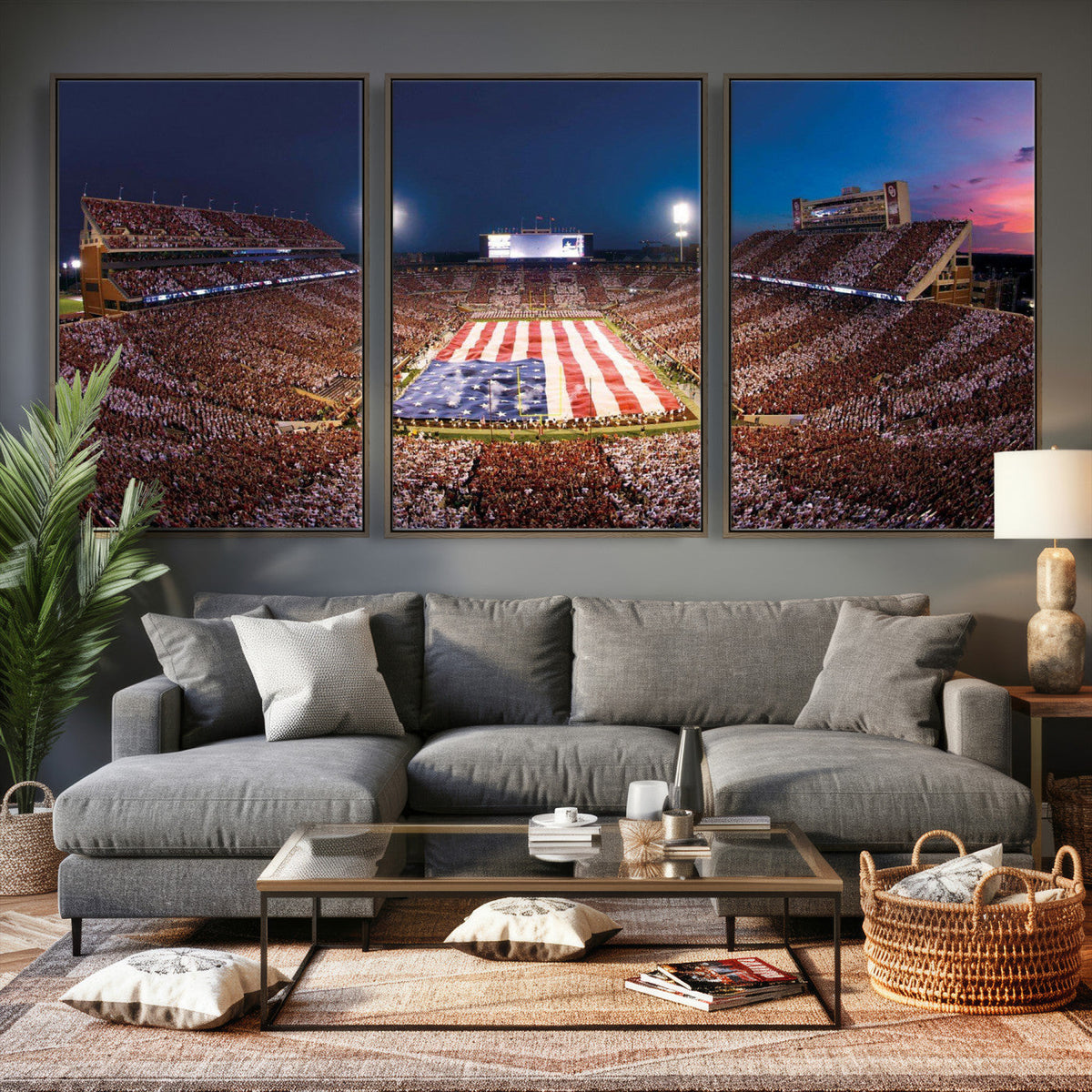 Oklahoma Memorial Stadium Wall Art Canvas Print – Oklahoma