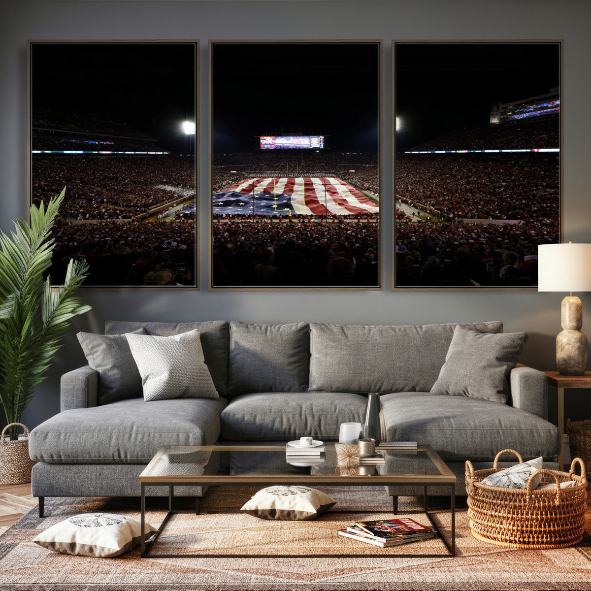 Oklahoma Memorial Stadium Wall Art Canvas Print – Oklahoma