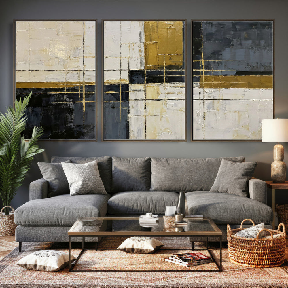 Geometric Abstract Wall Art Canvas Print