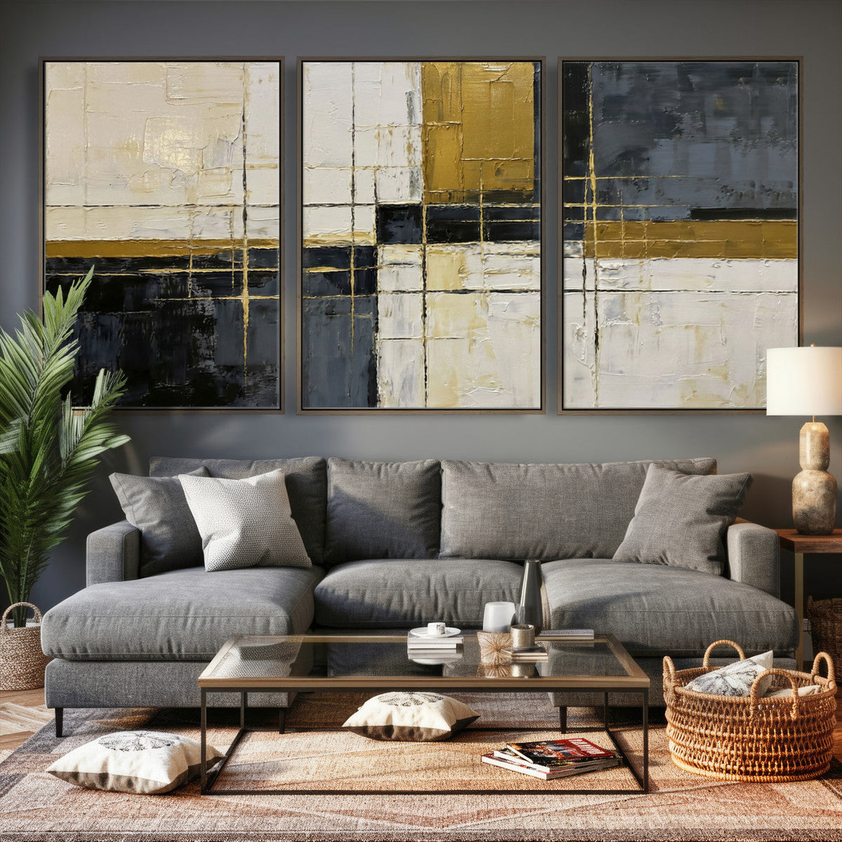 Geometric Abstract Wall Art Canvas Print