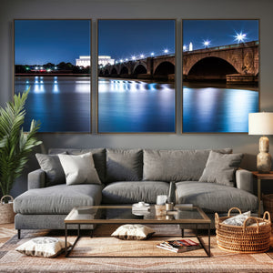 Washington DC Wall Art Canvas Print – Lincoln Memorial Night