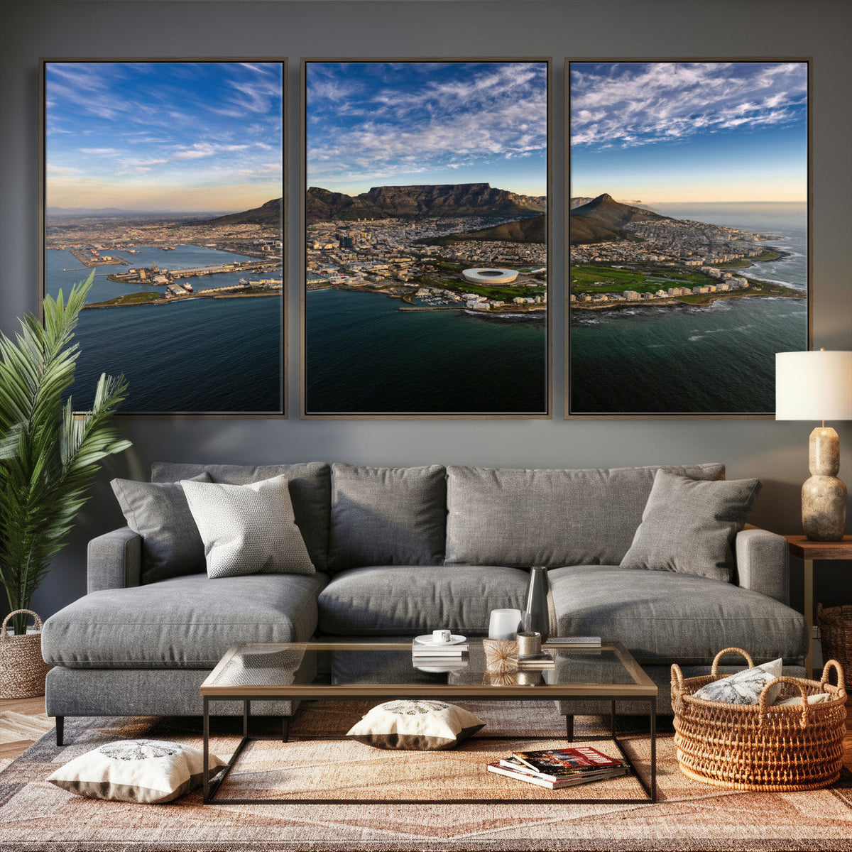 Cape Town Wall Art Canvas Print – Table Mountain Coastal