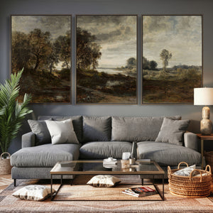 Adolf Dressler Landscape of the Oder River Wall Art Canvas