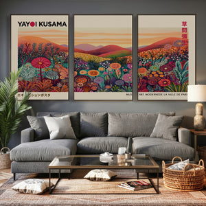 Yayoi Kusama Colorful Landscape Wall Art Canvas Print –