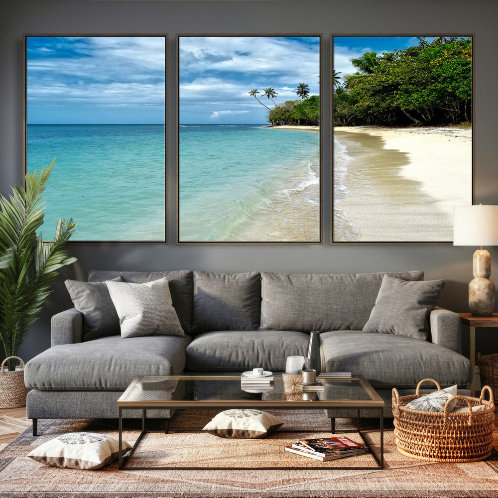 Puerto Rico Beach Paradise Wall Art – Tropical Coastal Print